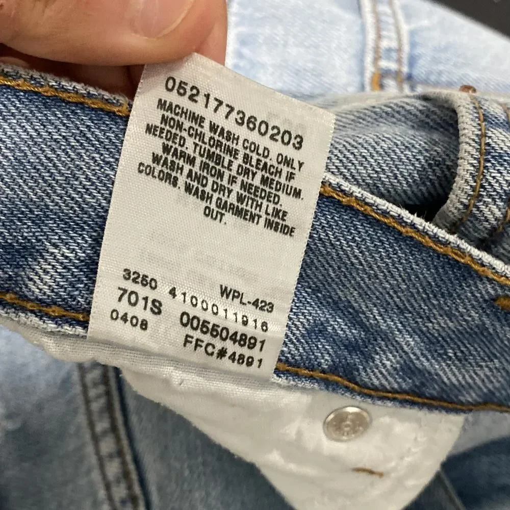 Levi's 550 Jeans Men's 44x30 Blue Cotton Denim Straight Relaxed Fit Baggy Travel
